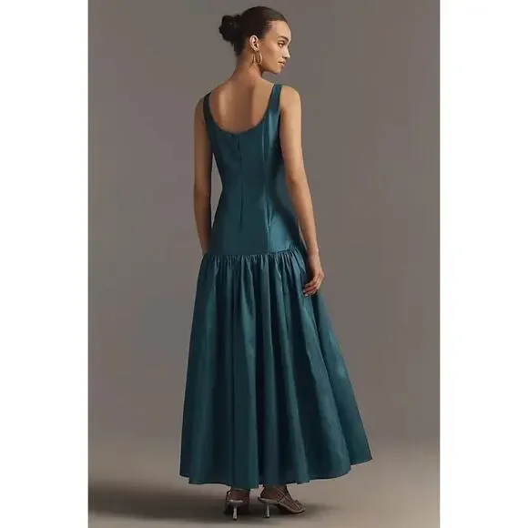 Hutch Women's Gabriella V-Neck Drop Waist Maxi Dress Sleeveless Size 8 NWOT - Picture 2 of 12